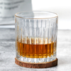 Vasos vacíos de vidrio redondos de 300 ml con diseño de patrón personalizado