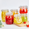 Utensilios de cocina de vidrio 450ml 750ml Frascos de vidrio para acondicionamiento de alimentos con tapa de sellado