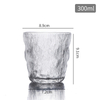 Vasos de agua de bebida de vidrio de 300 ml estilo iceberg