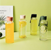 Botellas de agua de vidrio de 450 ml con logotipo personalizado para jugo