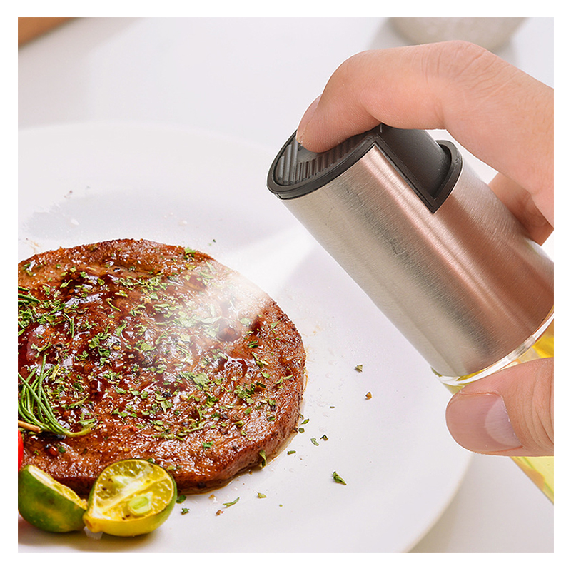 botella de aceite de cristal de empaquetado del aceite del espray de la mano 100ml para la barbacoa del partido