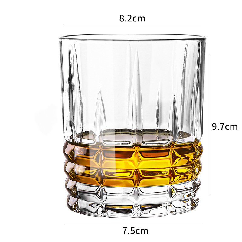 Vasos de vidrio de whisky de vidrio de lujo KDG de 320 ml