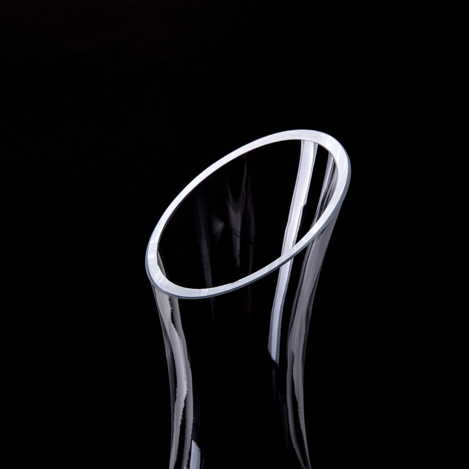 Decante de vino de vidrio de vidrio de cristal de decantador de boca oblicua de 1800 ml