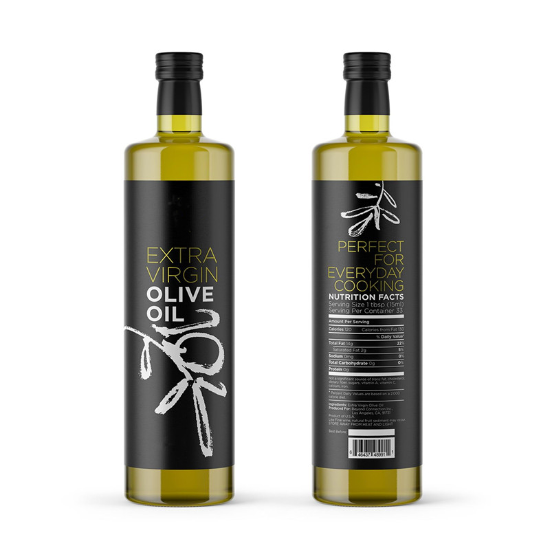 Botellas de aceite de oliva de vidrio de color ámbar de 250 ml Botellas de aceite de cocina con tapas
