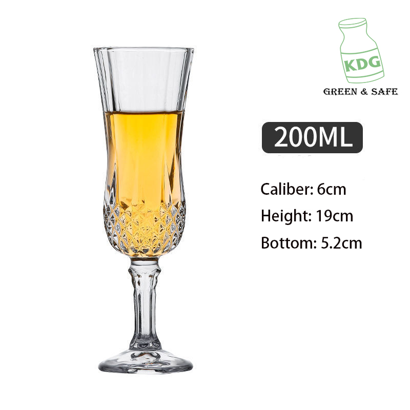 Copa de cristal cáliz de 150 ml para vino tinto champán