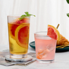 Vaso de agua transparente con rayas verticales Tazas de café de uso diario para fiestas