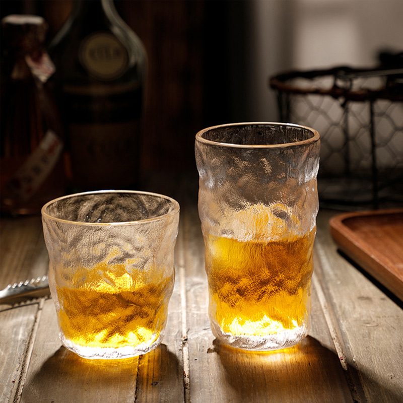 Vasos de agua de bebida de vidrio de 300 ml estilo iceberg