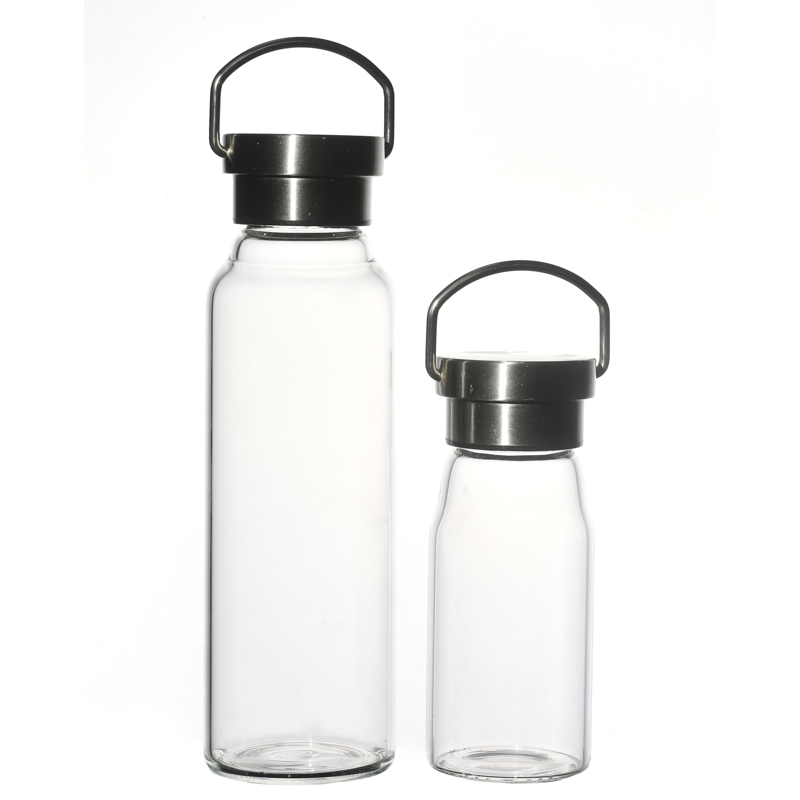 Botellas de beber vidrio al por mayor de 200 ml con asa