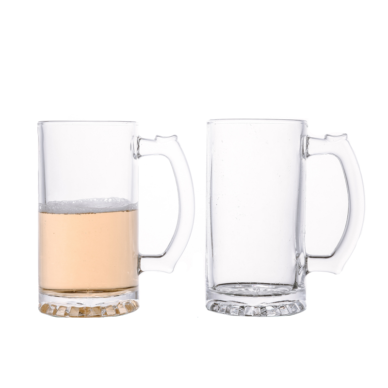 Envasado de bebidas Vasos de vidrio cilíndricos Vasos de pedernal con asa