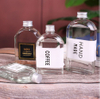 Botellas de vidrio portátiles para llevar de forma plana de 200 ml y 250 ml